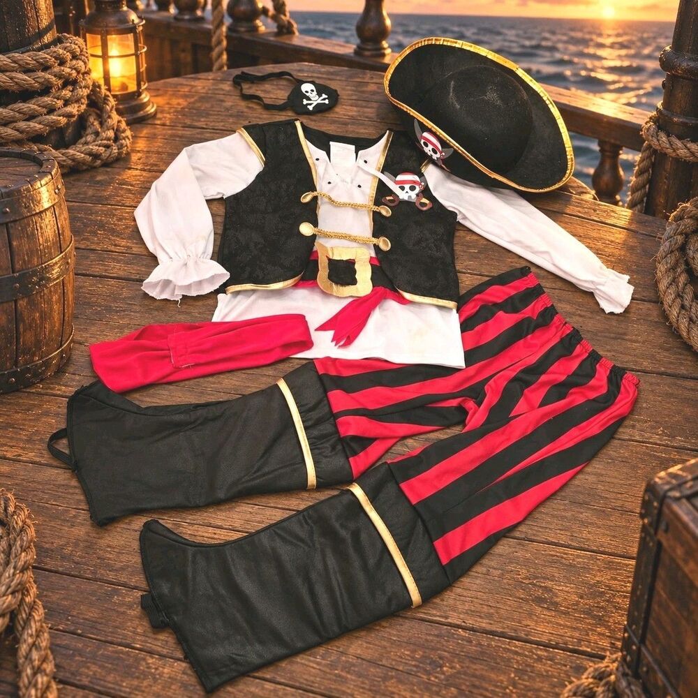 Spooktacular Boys 3T Pirate Halloween Costume Complete C85